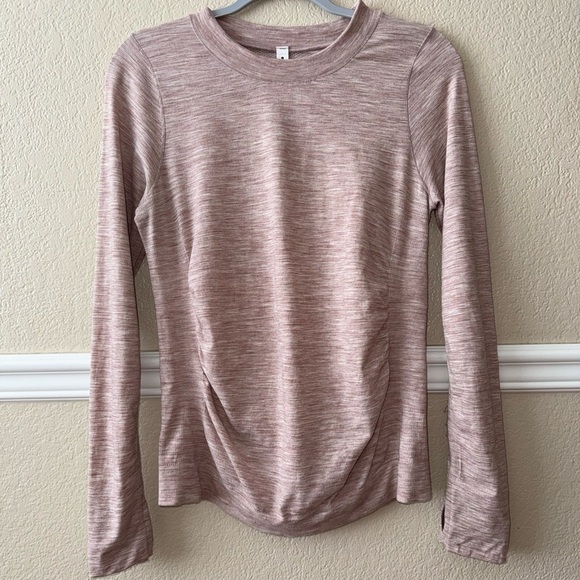 Athleta Tops - Athleta Wool Blend Foresthill Ascent Seamless Long Sleeve Top Pink Large